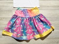 Unicorn Birthday Girl Skirt Set size 6