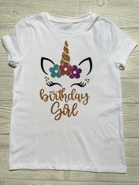 Unicorn Birthday Girl Skirt Set size 6