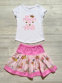 Princess Skirt Set Available for birthday Size 4