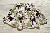 White Christmas Reindeer Skirt Set Size 12 months