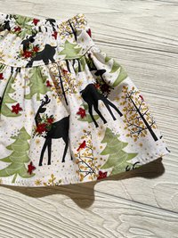 White Christmas Reindeer Skirt Set Size 12 months
