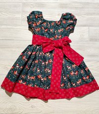 Classic Reindeer, Christmas Dress, Holiday Dress, Rudolph, size 3