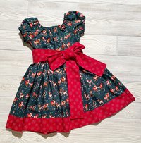 Classic Reindeer, Christmas Dress, Holiday Dress, Rudolph, size 3