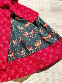 Classic Reindeer, Christmas Dress, Holiday Dress, Rudolph, size 3