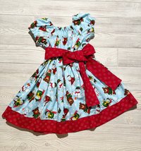 Snowman on Sleds Christmas Dress Size 5