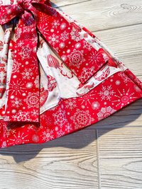Red and White Christmas Ornaments Dress Size 3