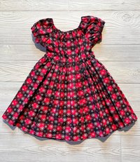Red and Black Buffalo Plaid Snowflake Christmas  Dress size 3