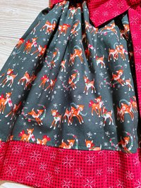 Classic Reindeer, Christmas Dress, Holiday Dress, Rudolph, size 3