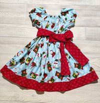 Snowman on Sleds Christmas Dress Size 5