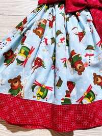 Snowman on Sleds Christmas Dress Size 5