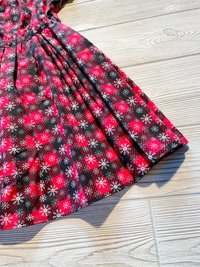 Red and Black Buffalo Plaid Snowflake Christmas  Dress size 3