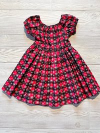 Red and Black Buffalo Plaid Snowflake Christmas  Dress size 3