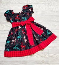 Red Reindeer Christmas Dress, size 4
