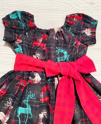 Red Reindeer Christmas Dress, size 4