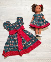 Classic Reindeer, Christmas Dress, Holiday Dress, Rudolph, size 3