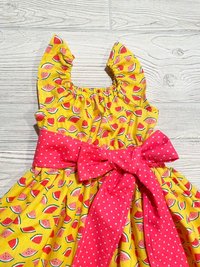 Watermelon Dress, Birthday Dress, Birthday Girl, Summer Dress