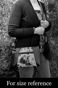 Halloween Bag, Crossbody bag, Christmas gift for her, Black Faux Leather, Queen Bag