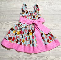 Peasant Style Dress, Donut Fabric, Donut Dress, Donut theme party, Birthday party dress, Easter Dress