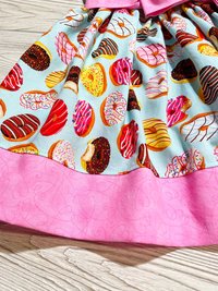 Peasant Style Dress, Donut Fabric, Donut Dress, Donut theme party, Birthday party dress, Easter Dress