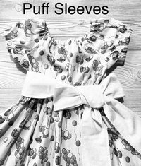 Peasant Style Dress made with Pokémon fabric, Birthday party dress