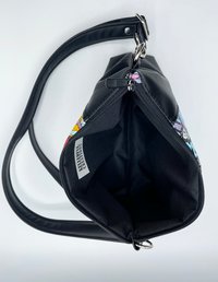 Halloween Bag, Crossbody bag, Christmas gift for her, Black Faux Leather, Skeleton Bag