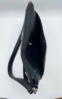 Halloween Bag, Crossbody bag, Christmas gift for her, Black Faux Leather, Queen Bag