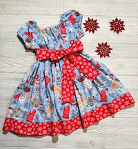 Christmas Houses,  Christmas Dress, Gingerbread House, Christmas Cookies, Size 6