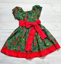 Christmas Dress, Christmas Ornaments Dress, Fancy Dress, Party Dress, Holiday Dress, Size 5