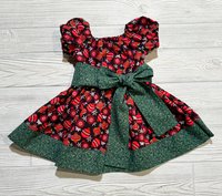 Christmas Dress, Christmas Ornaments Dress, Fancy Dress, Party Dress, Holiday Dress, Size 12-18 month