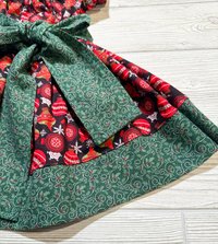 Christmas Dress, Christmas Ornaments Dress, Fancy Dress, Party Dress, Holiday Dress, Size 12-18 month