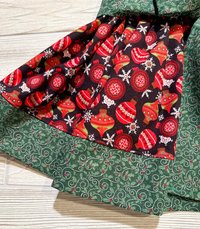 Christmas Dress, Christmas Ornaments Dress, Fancy Dress, Party Dress, Holiday Dress, Size 12-18 month