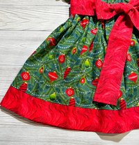Christmas Dress, Christmas Ornaments Dress, Fancy Dress, Party Dress, Holiday Dress, Size 5