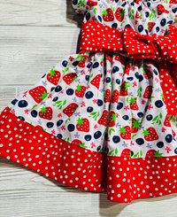 Strawberry Dress, Birthday Dress, Birthday Girl, Summer Dress
