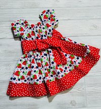 Strawberry Dress, Birthday Dress, Birthday Girl, Summer Dress