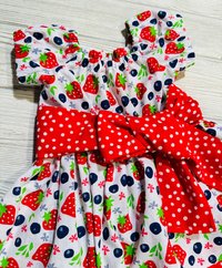 Strawberry Dress, Birthday Dress, Birthday Girl, Summer Dress