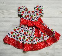 Strawberry Dress, Birthday Dress, Birthday Girl, Summer Dress