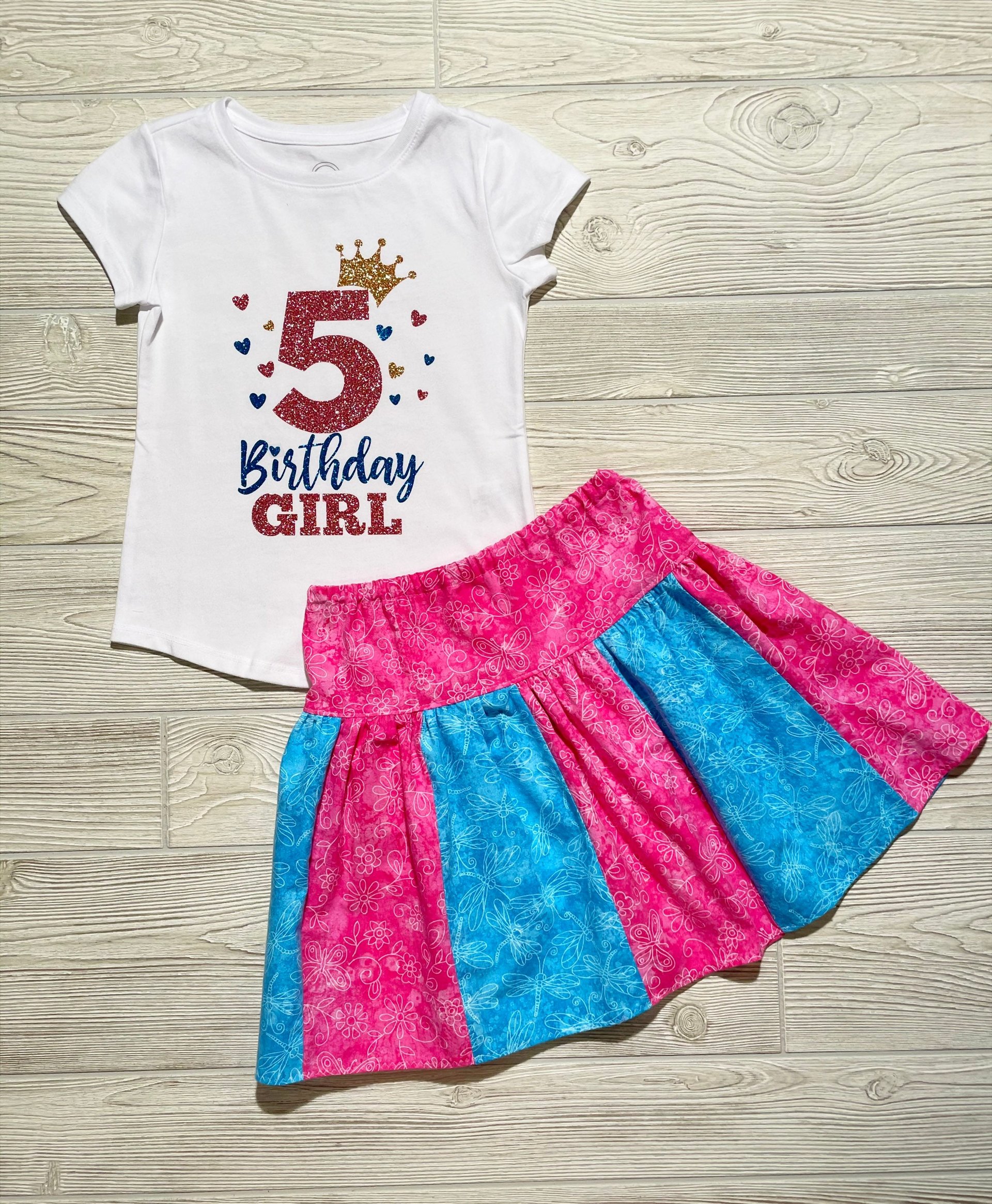 Birthday Crown Skirt Set Available for birthday Size 5
