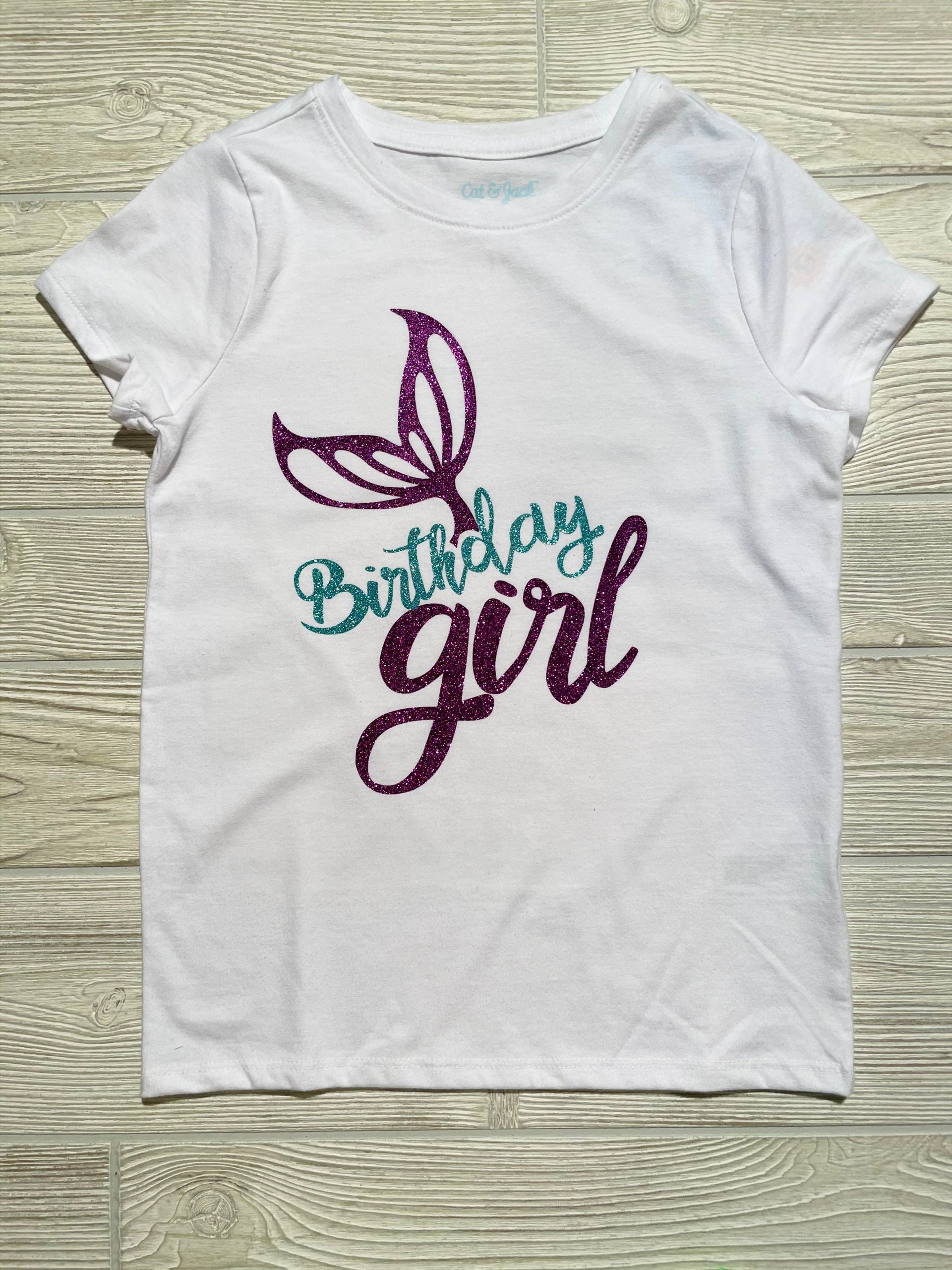Mermaid Birthday Girl Skirt Set size 7/8