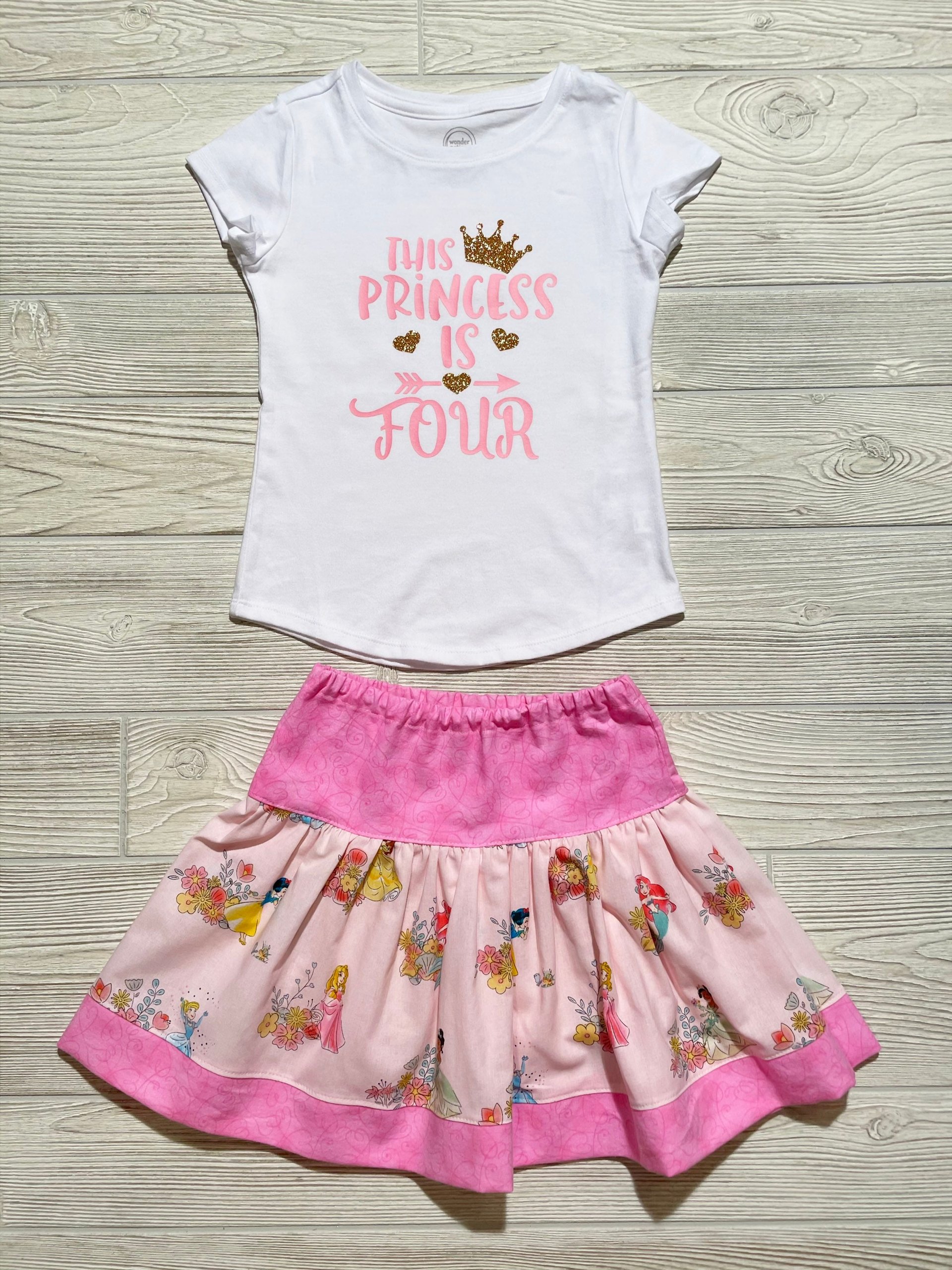 Princess Skirt Set Available for birthday Size 4