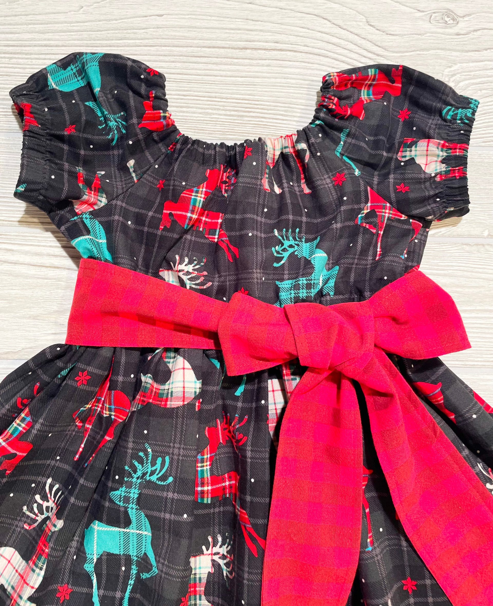 Red Reindeer Christmas Dress, size 4