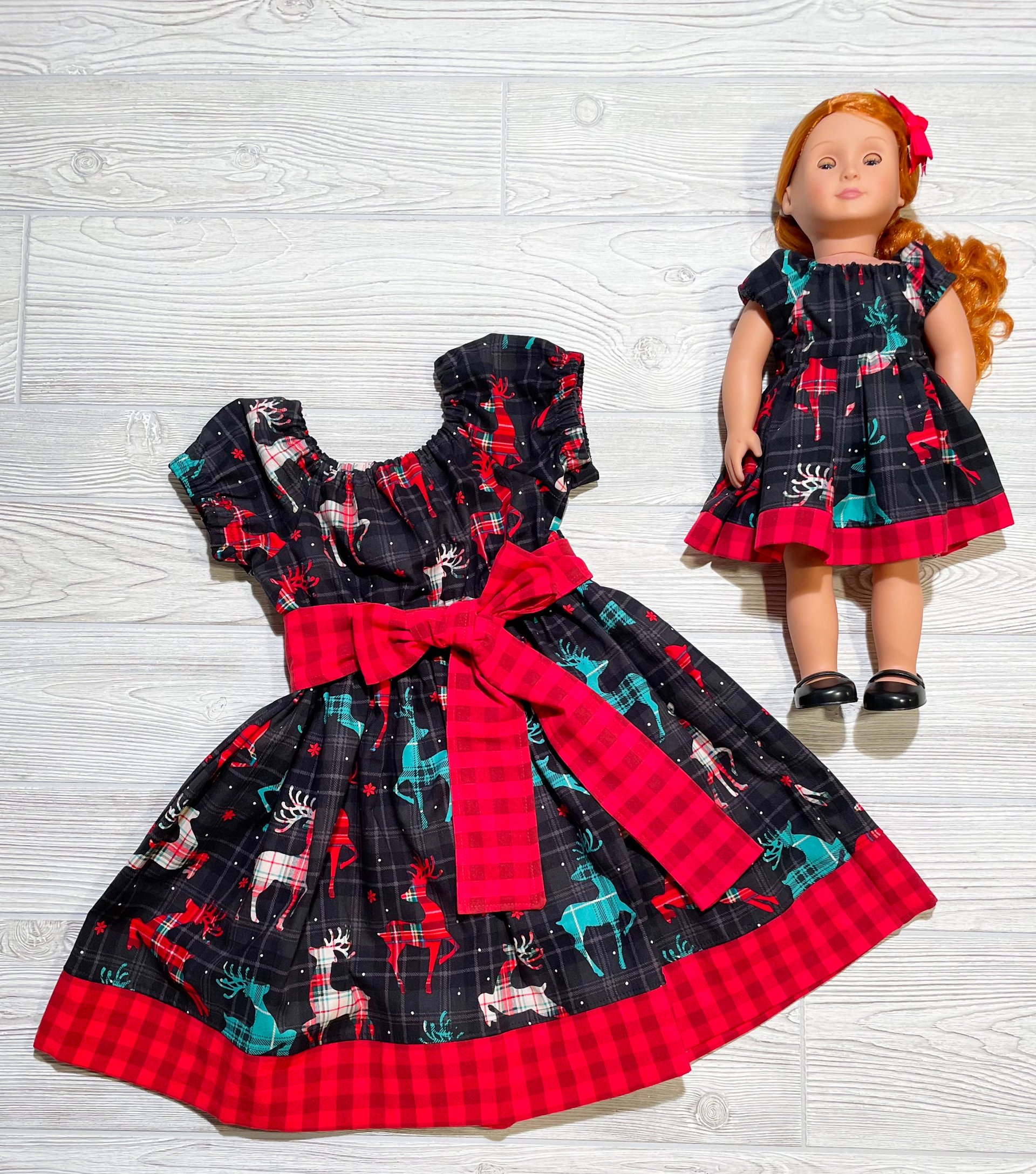 Red Reindeer Christmas Dress, size 4