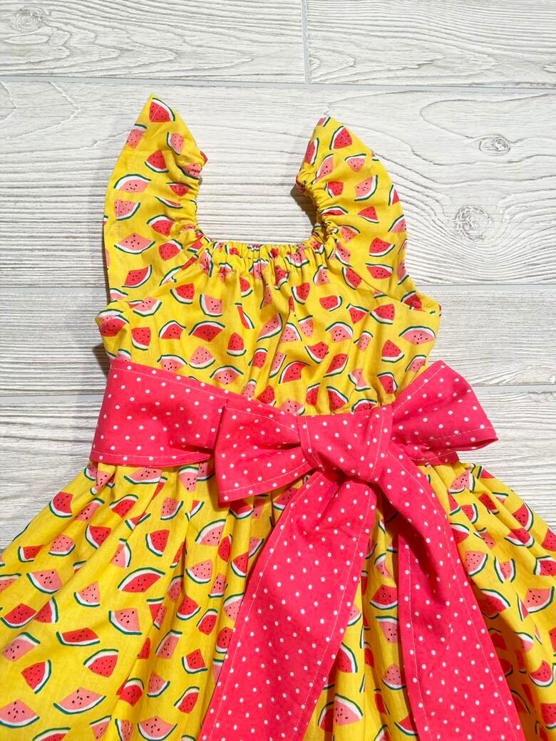 Watermelon Dress, Birthday Dress, Birthday Girl, Summer Dress