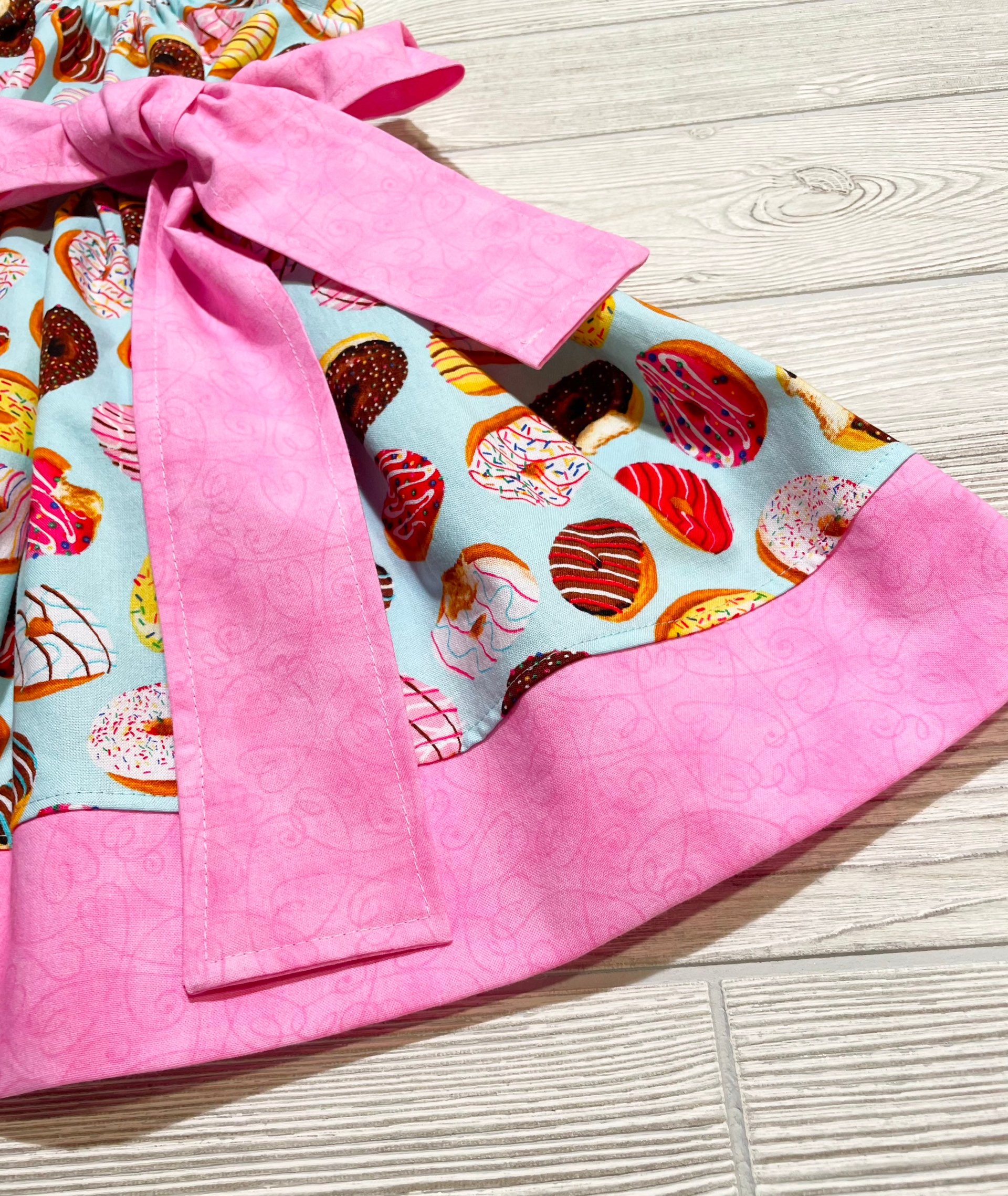 Peasant Style Dress, Donut Fabric, Donut Dress, Donut theme party, Birthday party dress, Easter Dress
