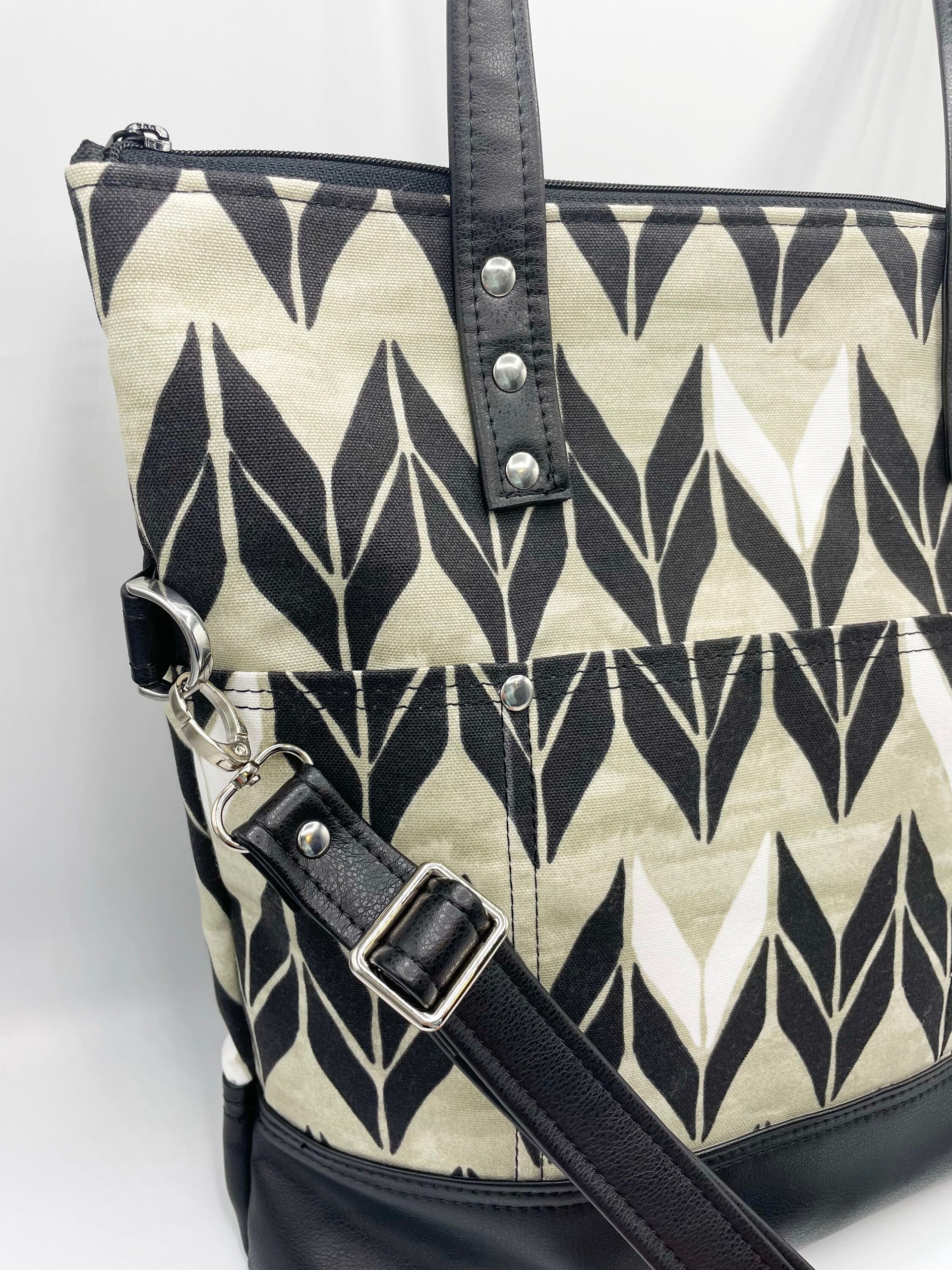 Large Tote Bag, Tote Bag with Pockets, Convertible Tote Bag, Large Purse