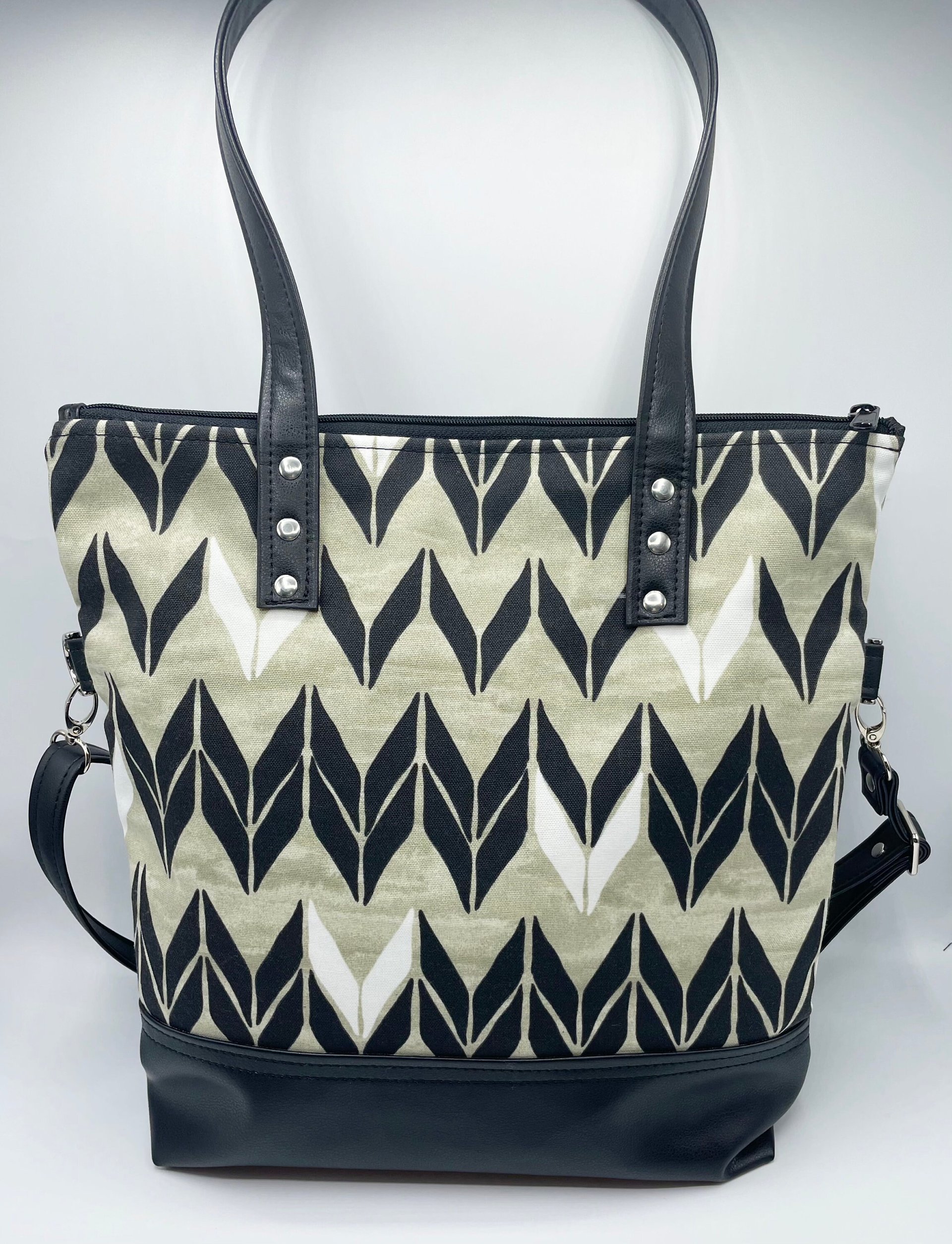 Large Tote Bag, Tote Bag with Pockets, Convertible Tote Bag, Large Purse