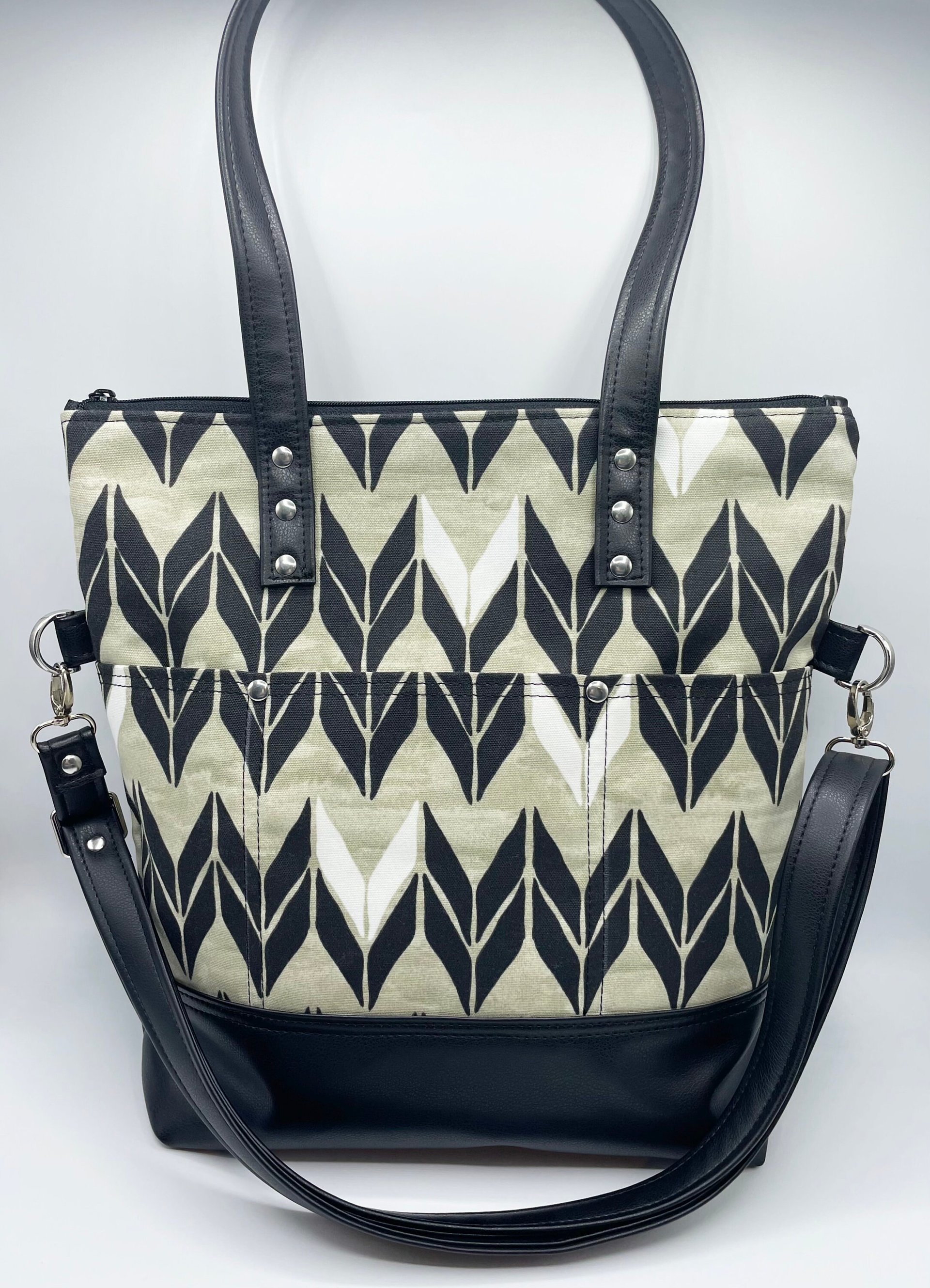 Large Tote Bag, Tote Bag with Pockets, Convertible Tote Bag, Large Purse