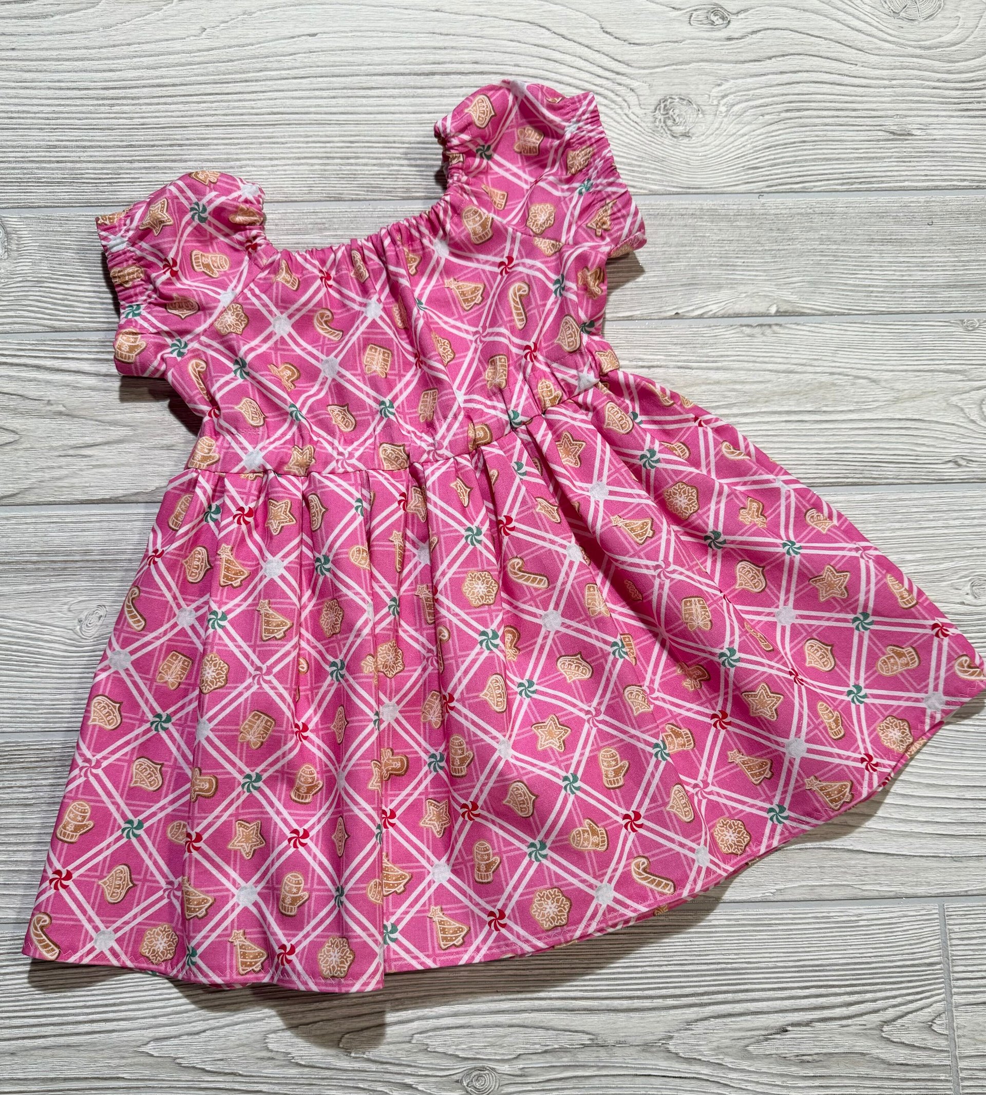 Christmas Dress, Christmas Cookies Dress, Fancy Dress, Party Dress, Holiday Dress, Size 18-24 month