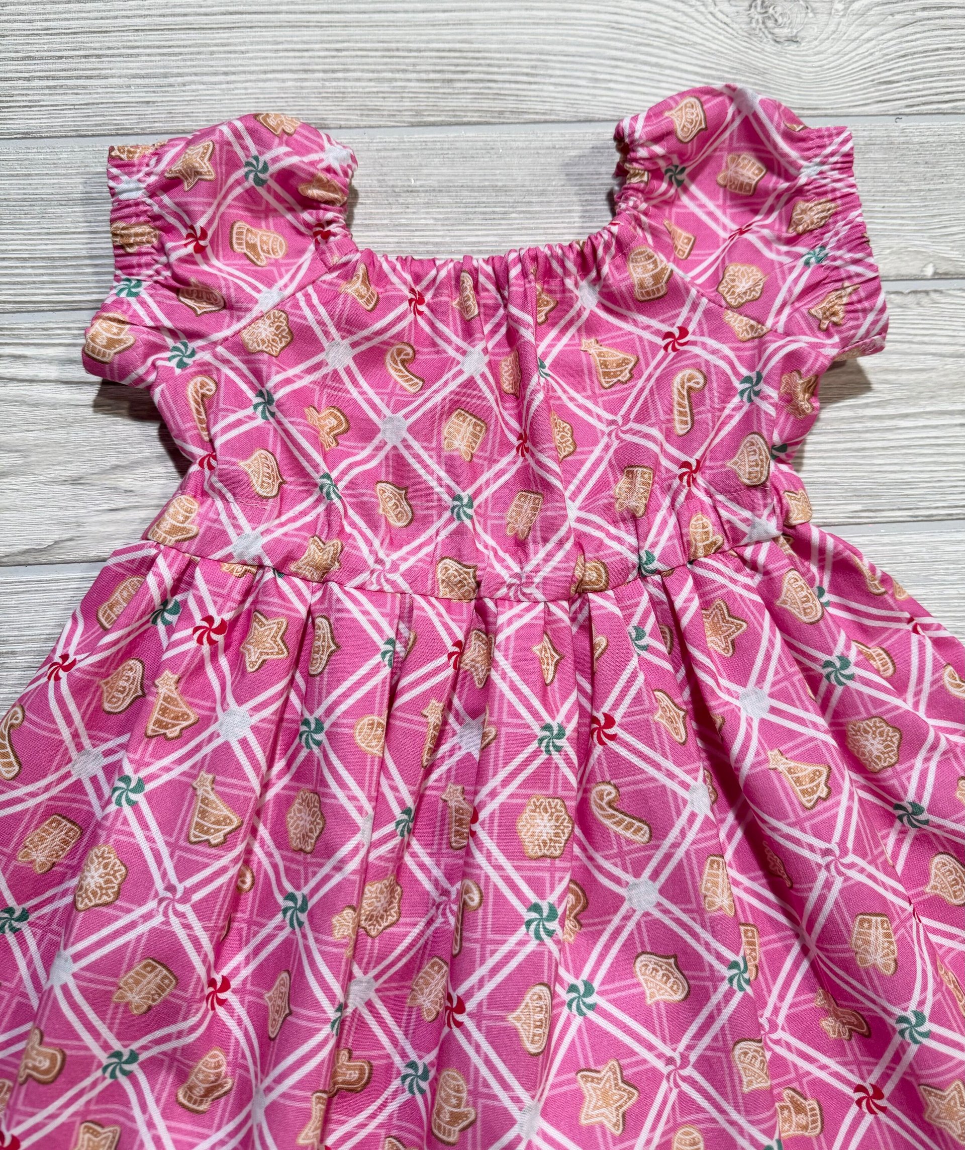Christmas Dress, Christmas Cookies Dress, Fancy Dress, Party Dress, Holiday Dress, Size 18-24 month