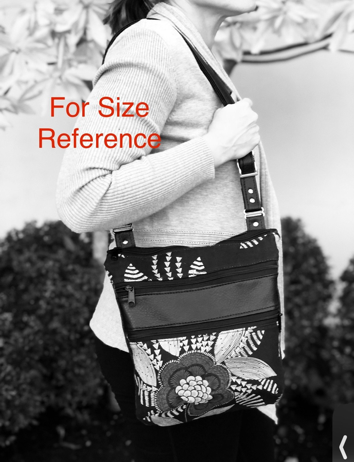 Triple Zip Crossbody Bag, Crossbody Purse, Christmas gift for her