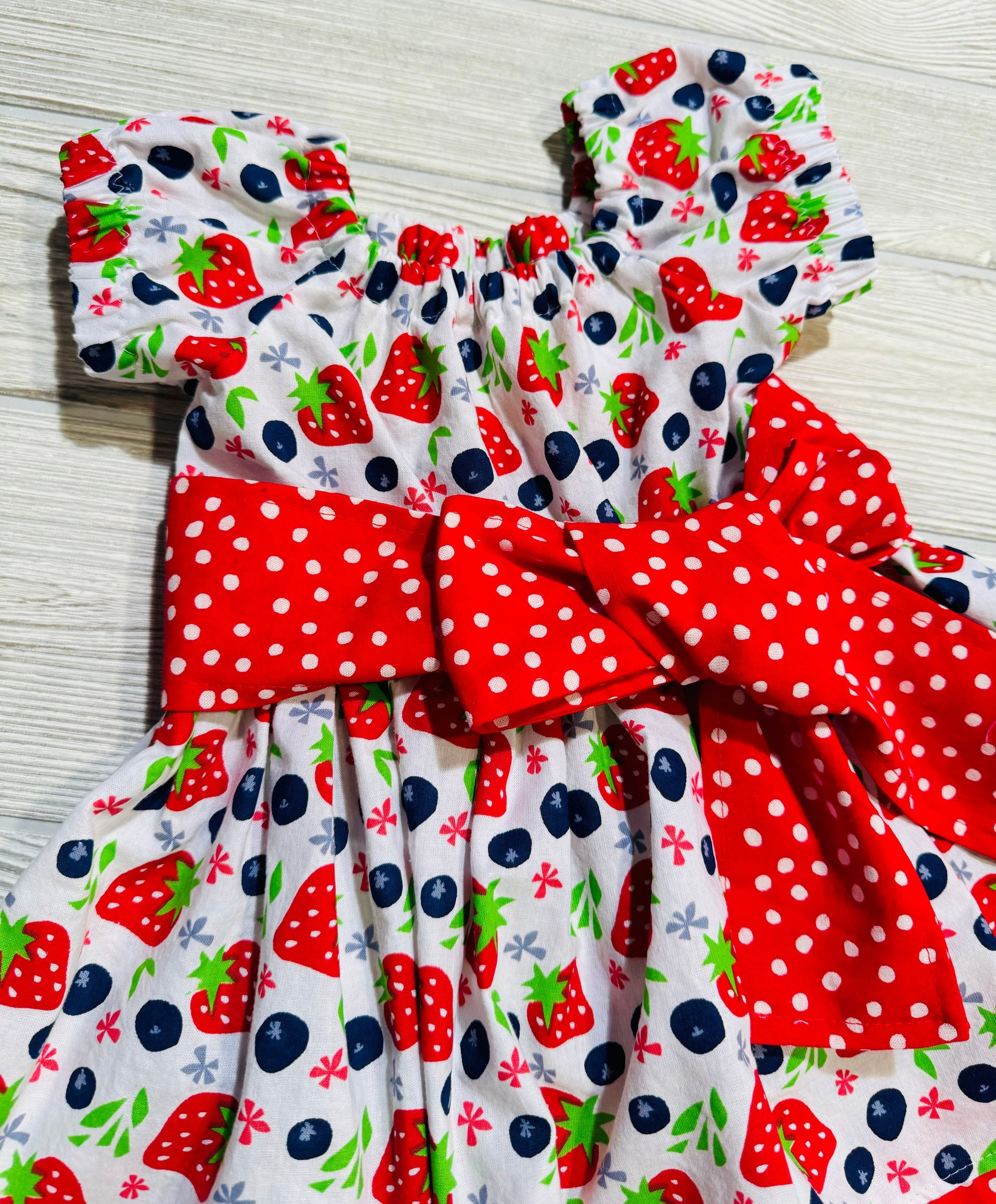 Strawberry Dress, Birthday Dress, Birthday Girl, Summer Dress
